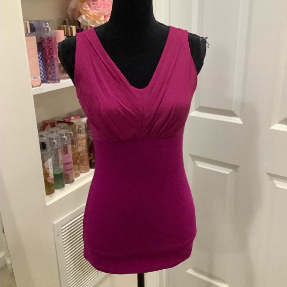 V Neck Tulle Detail Tank